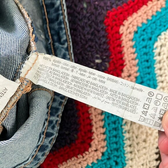 Zara Denim Maxi Skirt Womens XS Long Modest Jean Y2K Side Slits - Picture 4 of 8